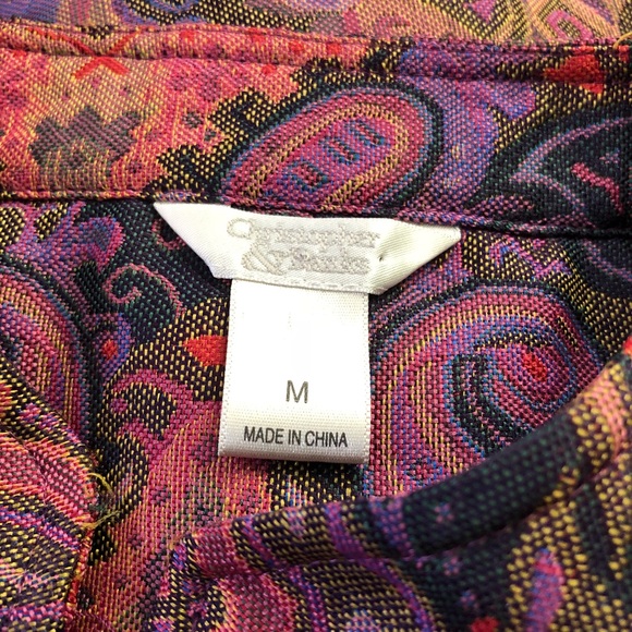 Christopher & Banks Jacket  Purple Paisley Size M - Picture 6 of 8
